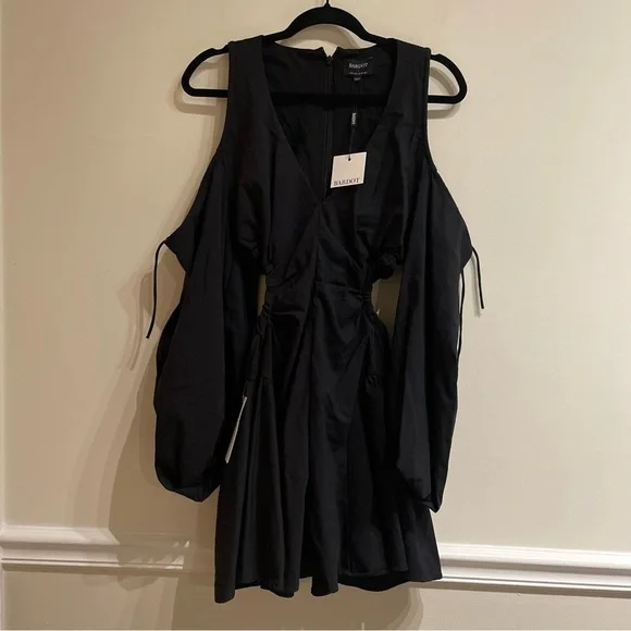 Revolve BARDOT NWT Apollo Fit & Flare Cutout Mini Dress Black Size Small - Picture 6 of 10